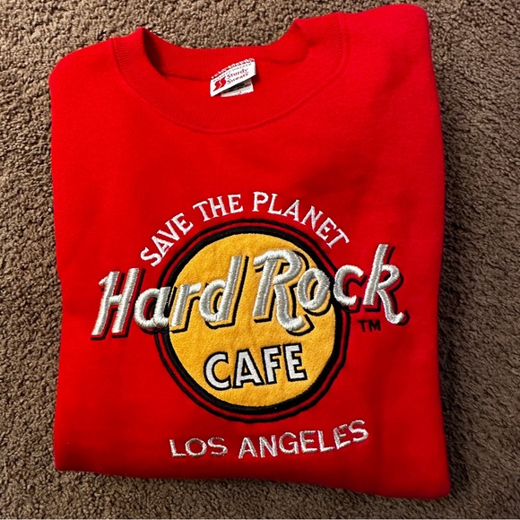 Vintage Hard Rock Cafe Los Angeles Embroidered Crewneck - Picture 1 of 4
